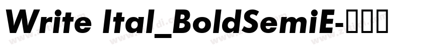 Write Ital_BoldSemiE字体转换